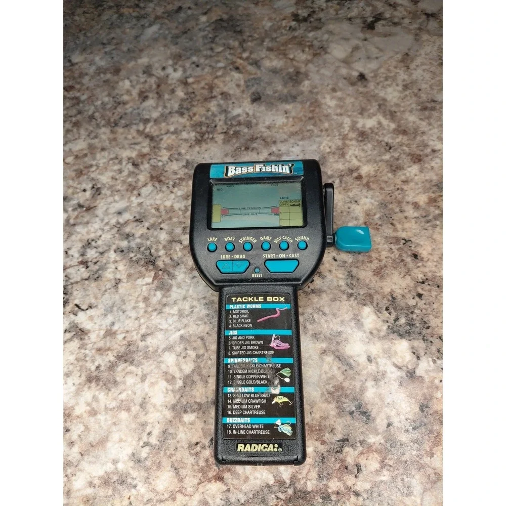 Vintage 1996 Radica Bass Fishin' 3732 Handheld Electronic Fishing Game For Parts